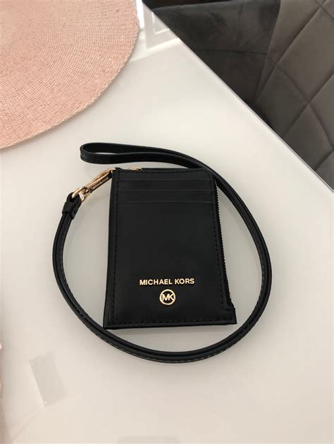 michael kors jet set lanyard|michael kors badge holder.